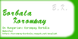 borbala korompay business card